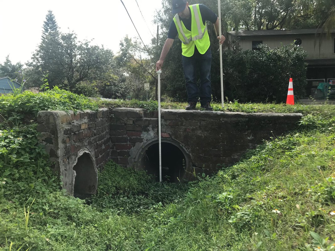 Field survey of a road crossing structure