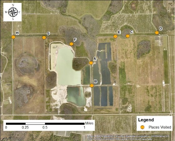 Mine site and places visited