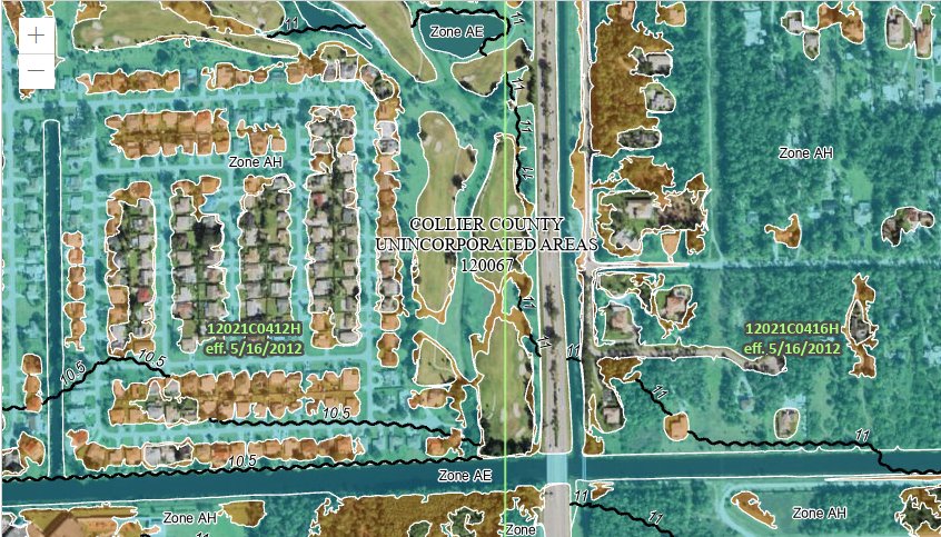 Golf course area near Collier Blvd and the Golden Gate Main Canal